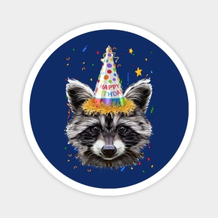 happy birthday Raccoon mapache cumpleaños Magnet
